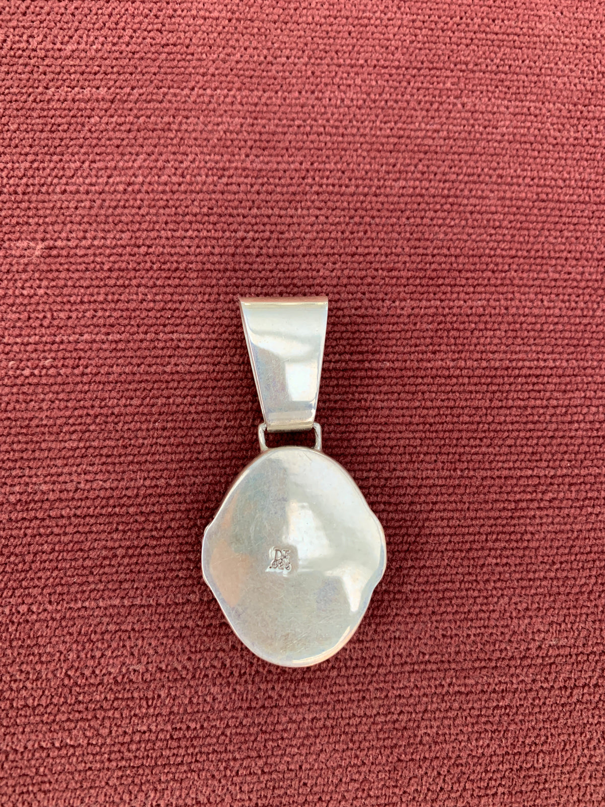 Sterling Silver Oval Green Turquoise Cabochon Stone