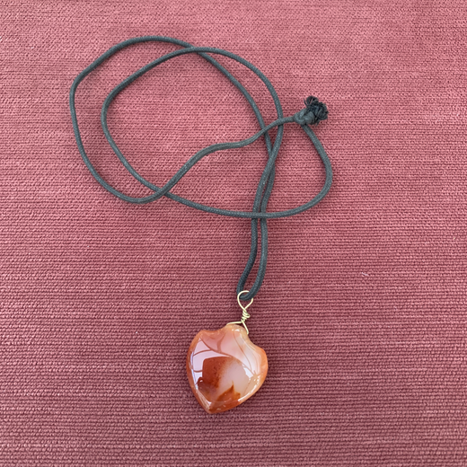 Carnelian Heart Pendant Necklace
