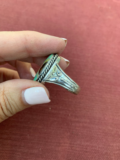 Carolyn Pollack Southwestern Sterling Silver Multi Stone Inlay Ring Size