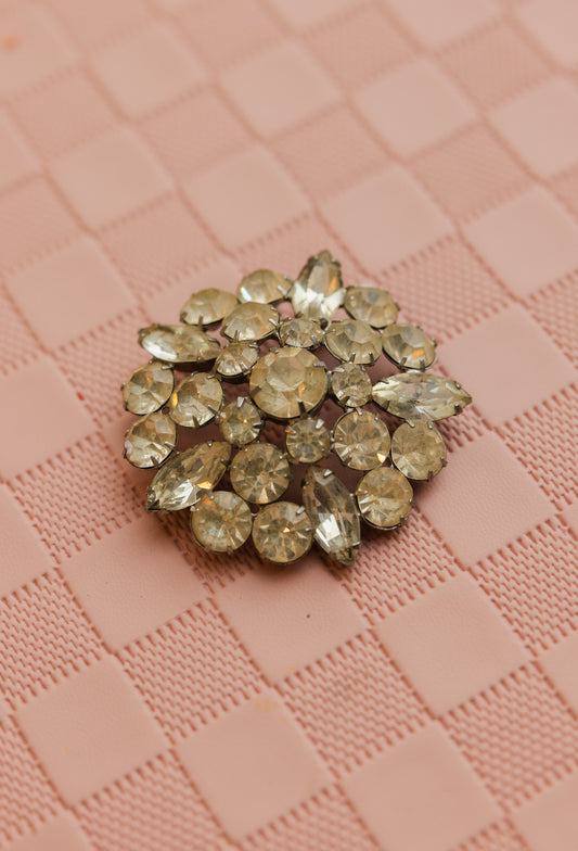 Vintage Diamond Cluster Brooch - Our Brooklyn Brownstone