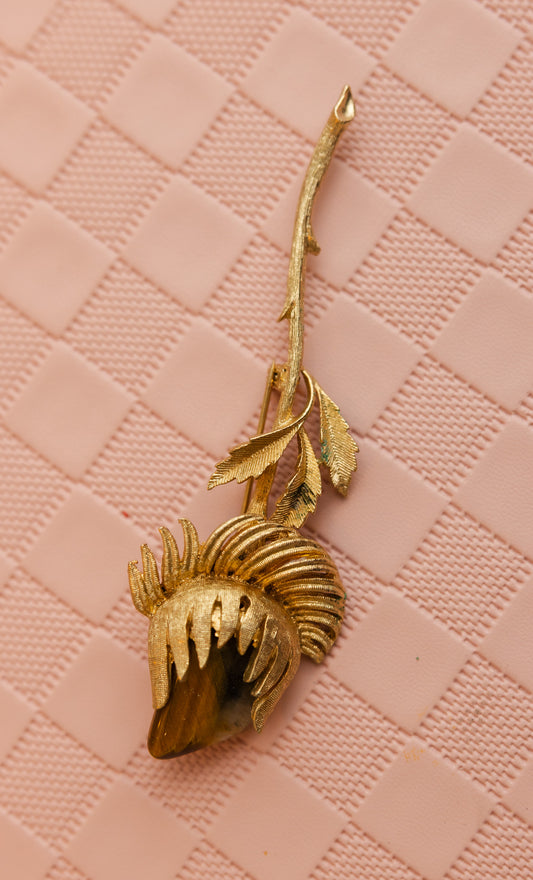 Vintage Gold Flower Brooch - Our Brooklyn Brownstone