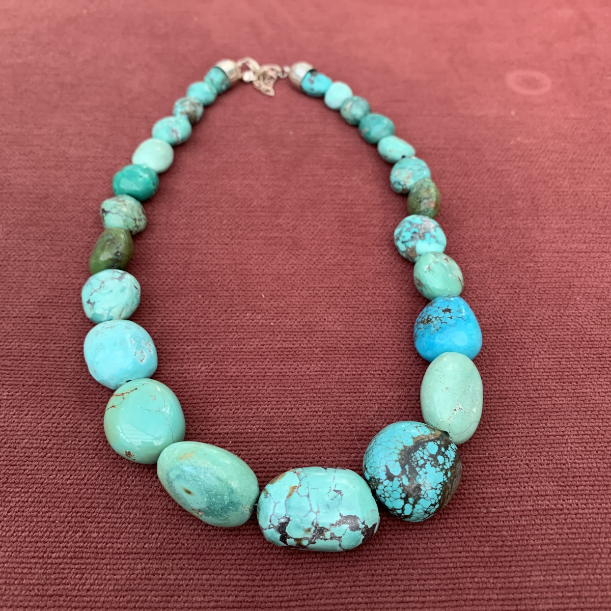 Graduated Tibetan Turquoise Bead Necklace