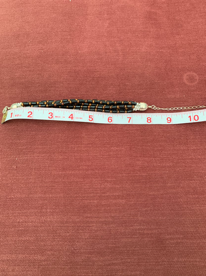 Jay King Multi Strand Blackand Gold Beaded Bracelet