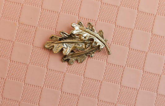 Vintage Silver Oak Leaves Brooch - Our Brooklyn Brownstone