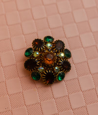 Vintage Emerald & Amber Brooch - Our Brooklyn Brownstone