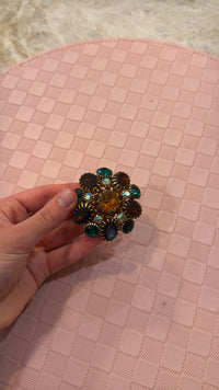 Vintage Emerald & Amber Brooch - Our Brooklyn Brownstone