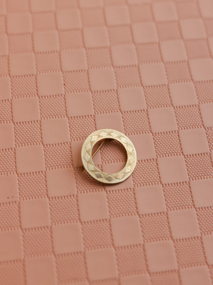 Vintage Silver Circle Brooch - Our Brooklyn Brownstone