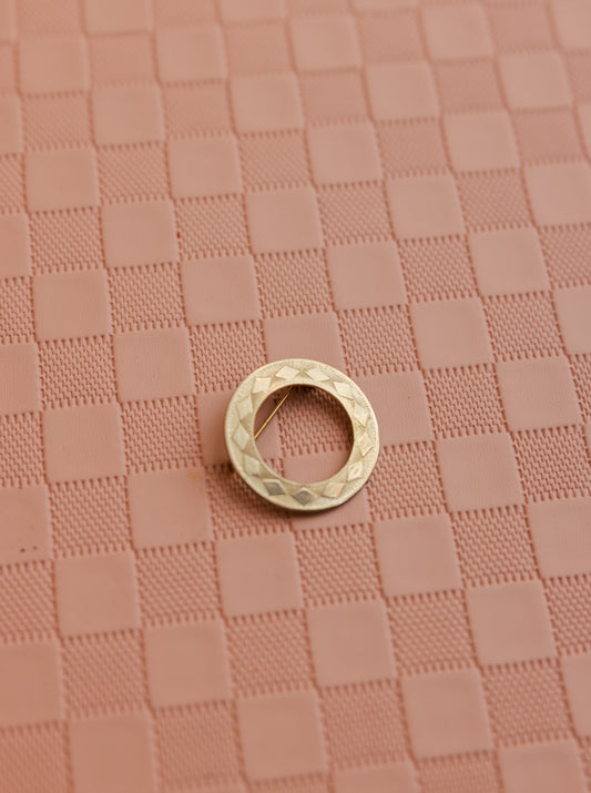 Vintage Silver Circle Brooch - Our Brooklyn Brownstone