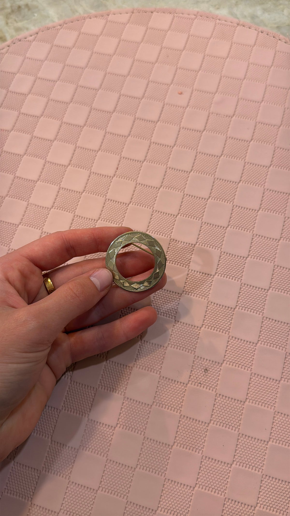 Vintage Silver Circle Brooch - Our Brooklyn Brownstone