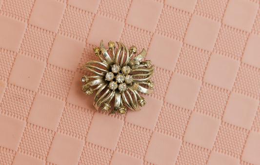 Vintage Silver Starburst Brooch - Our Brooklyn Brownstone