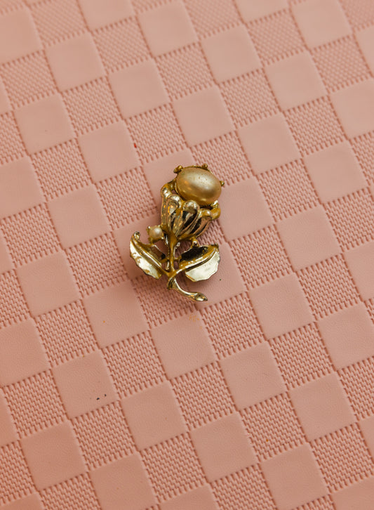Vintage Gold Tulip Brooch - Our Brooklyn Brownstone