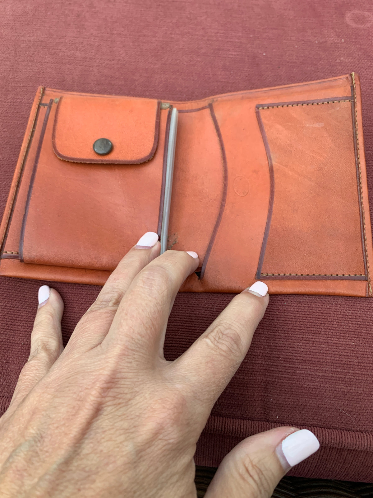 Vintage Artisan Crafted Floral Leather Wallet