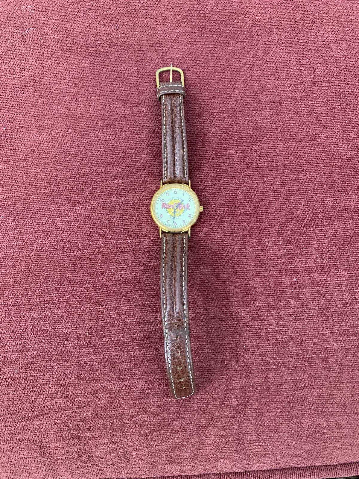 Vintage Hard Rock Cafe San Juan Savethe Planet Goldtone Watch