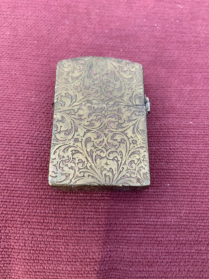 Vintage Italian800Silver Enamel Lighter Casewith Romantic Scene