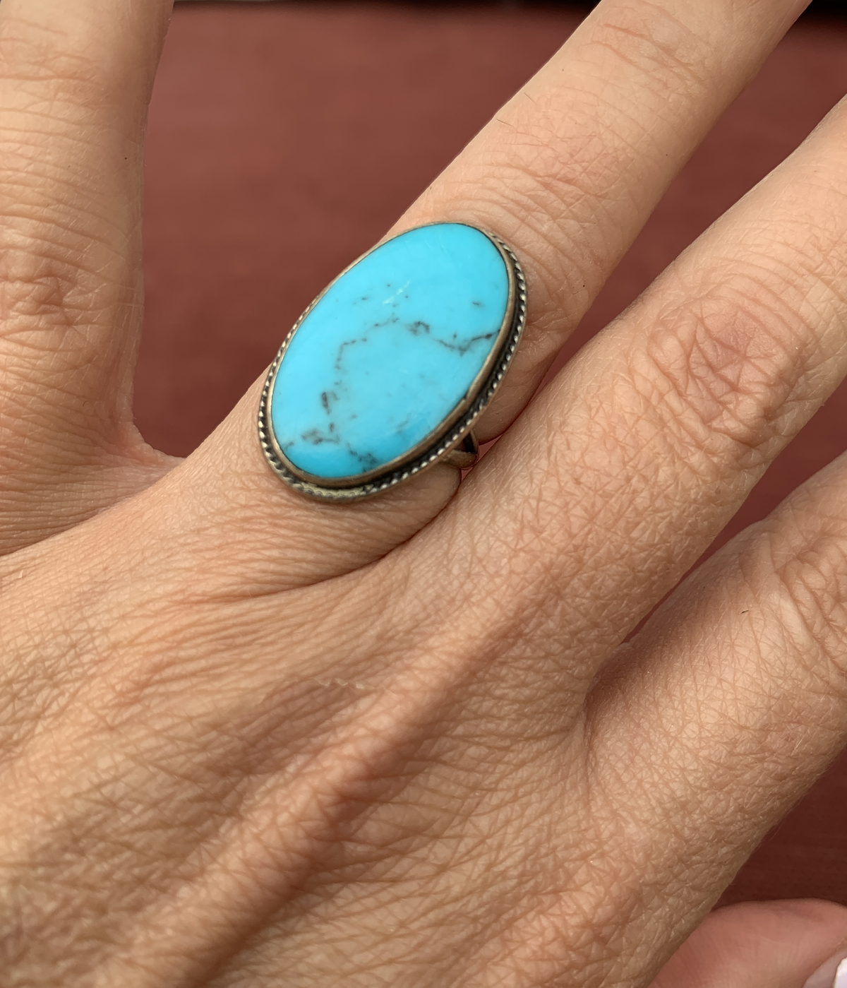 Vintage Oval Turquoise Ring